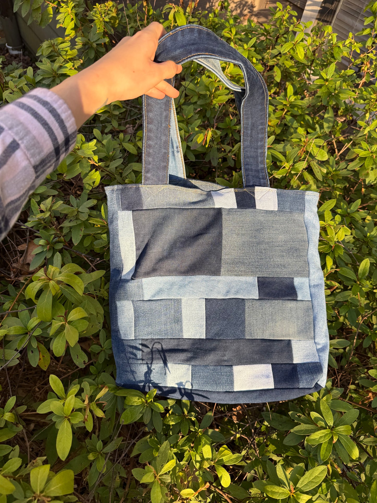 Multi Thrifted Denim Bag